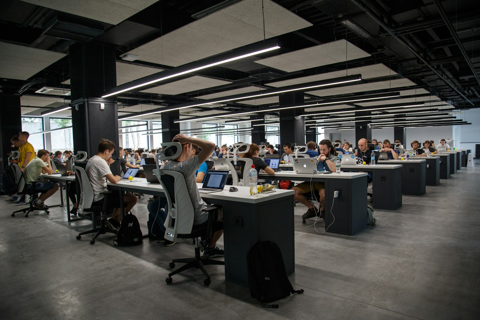 V3 Solutions team working in the office